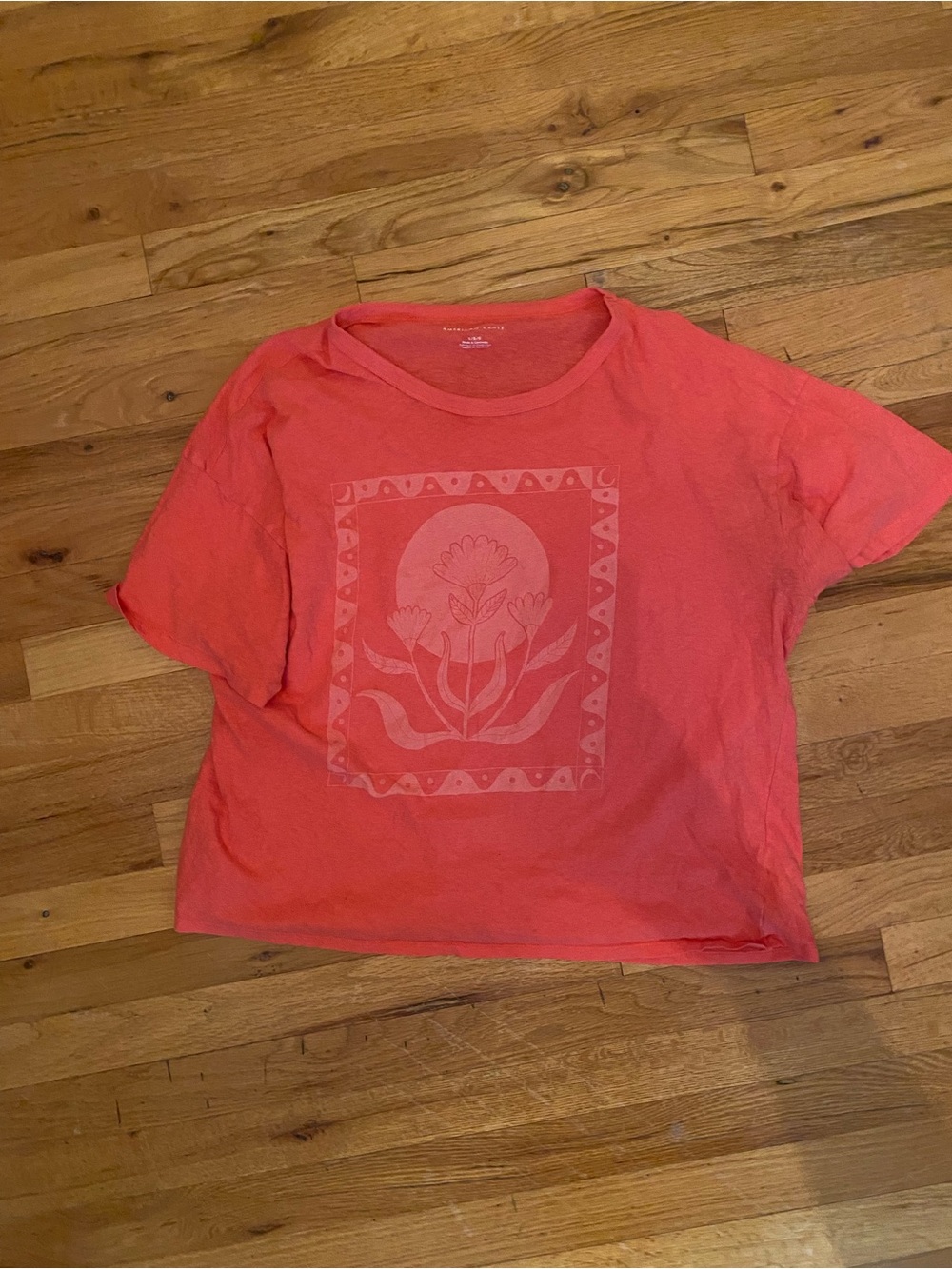 Coral Floral Graphic T-Shirt